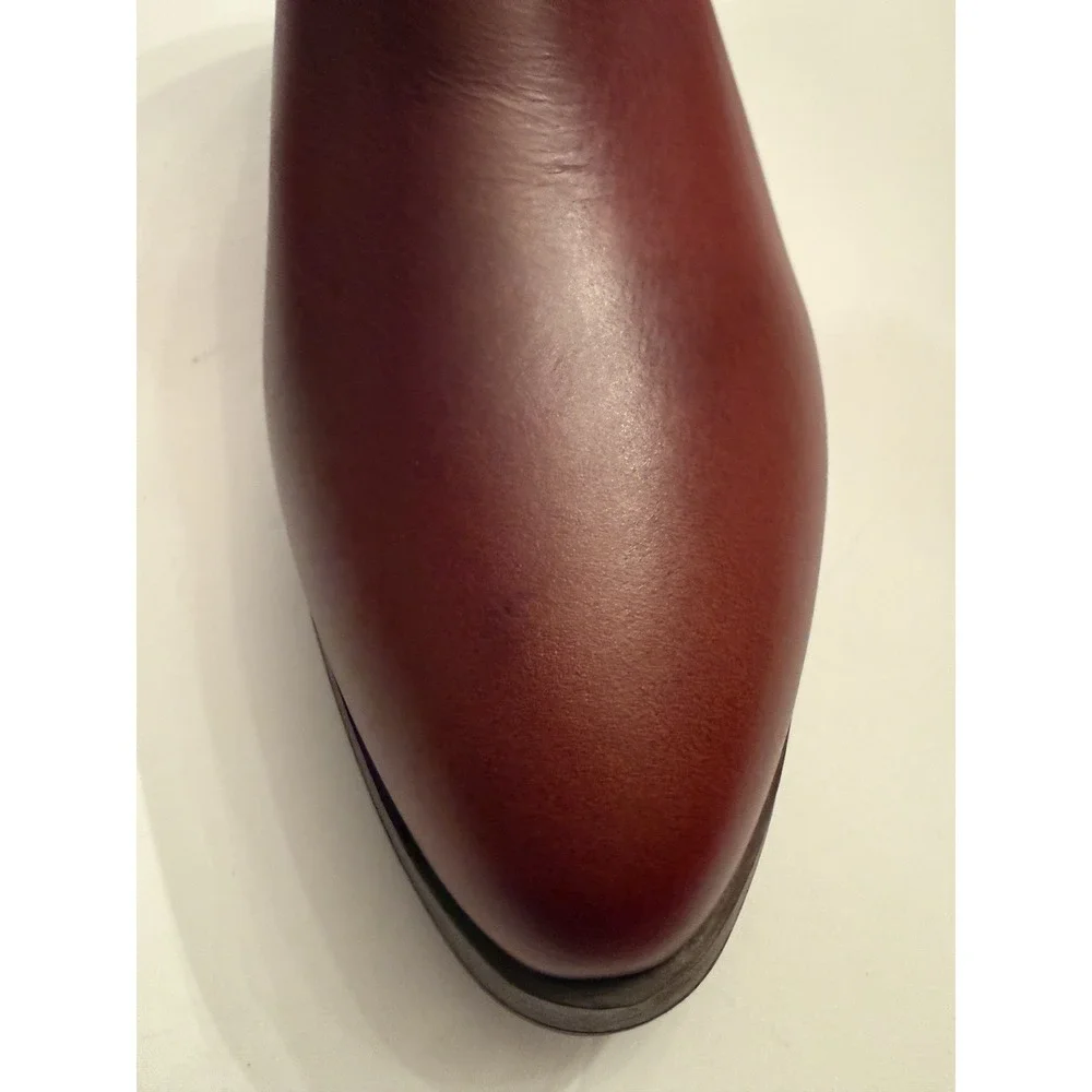 Nisolo Ankle Boot Mia Auburn Brown Leather Womens 6 New In Box